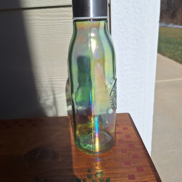 RARE Starbucks iridescent rainbow recycled glass water bottle - Picture 4 of 9